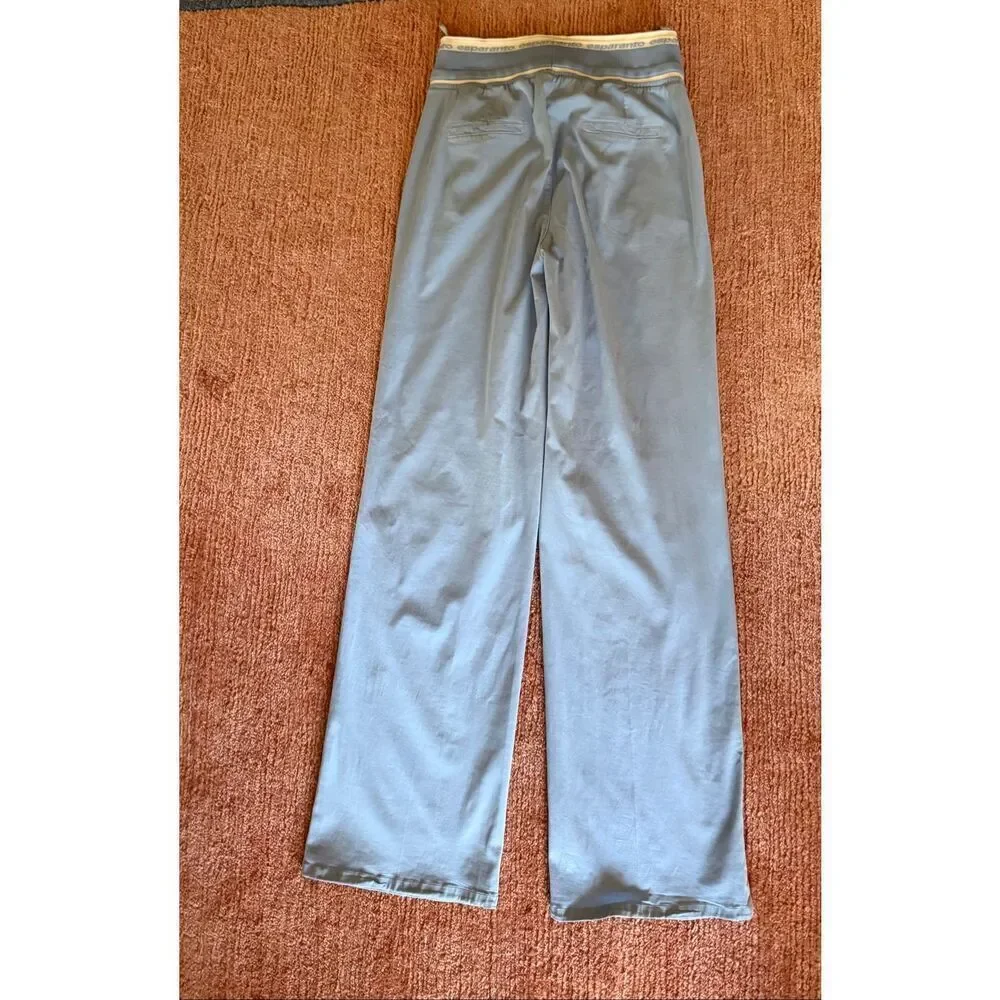 Esperanto Light Blue High Rise Casual Pants Size 42/S Stretch